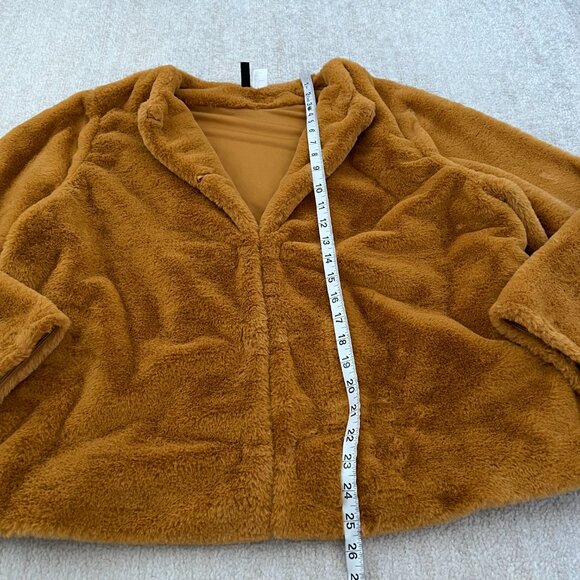 H&M Divided Cardigan Faux Fur Coat Jacket L - Picture 5 of 9
